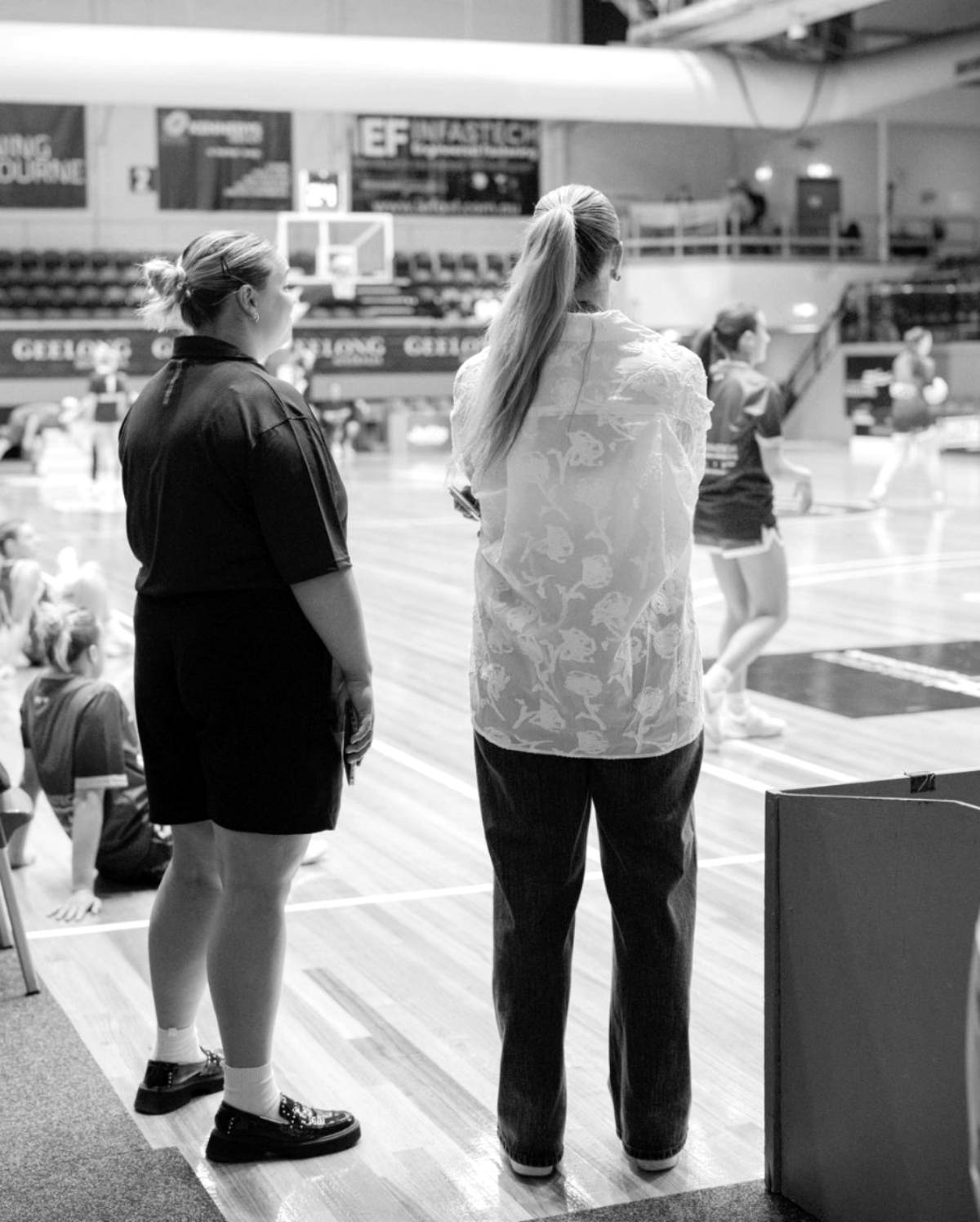 Courtside at a Geelong United game